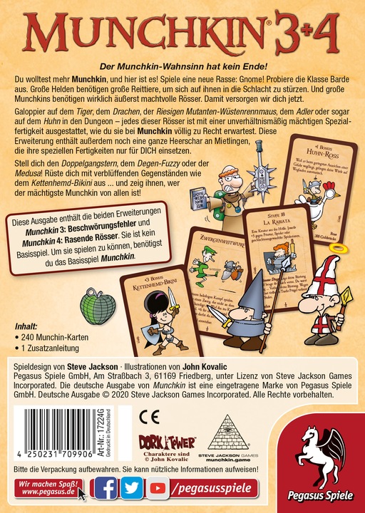 Produktbild Pegasus Munchkin 3+4 Erweiterung (Deutsch)