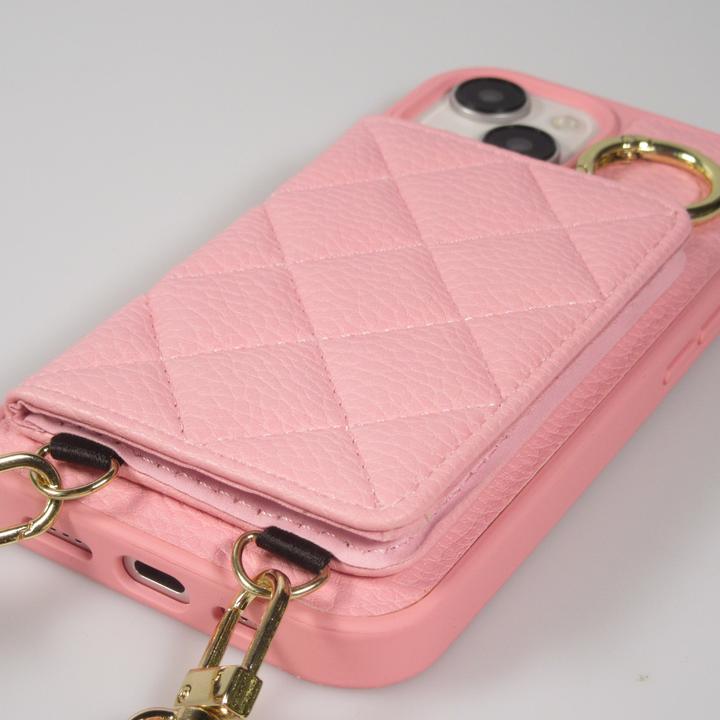 Actual product image PhoneLook Hülle Gepolstertes Leder mit Spiegel und Kartenfach grosse abnehmbare Riemen (Apple iPhone 15)