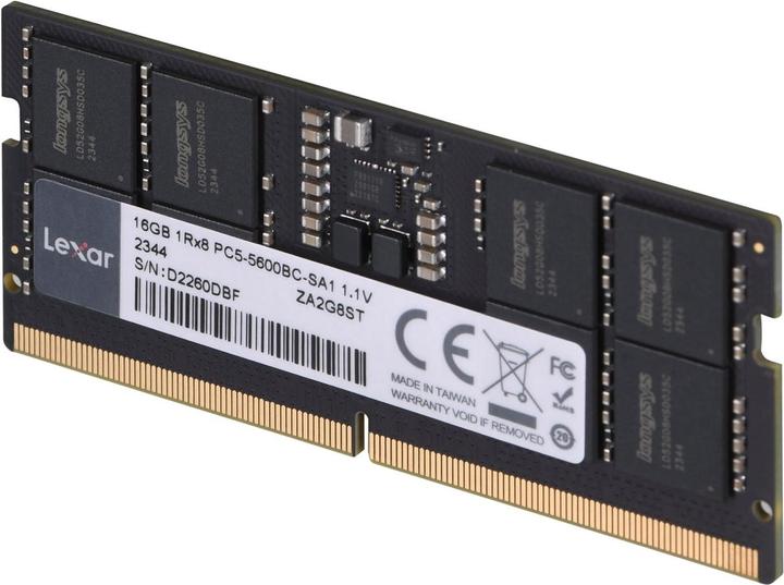 Produktbild Lexar Pamięć do notebooka DDR5 SODIMM 16GB(1*16GB)/5600 CL46 (1 x 16GB, 5600 MHz, DDR5-RAM, SO-DIMM)