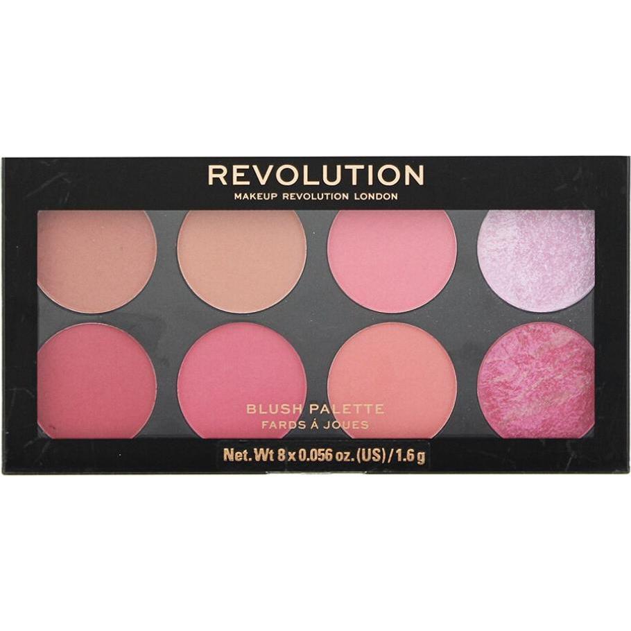 Makeup Revolution, Blush, Revolution Blush Sugar And Spice Blush Palette 8 x 1.6g