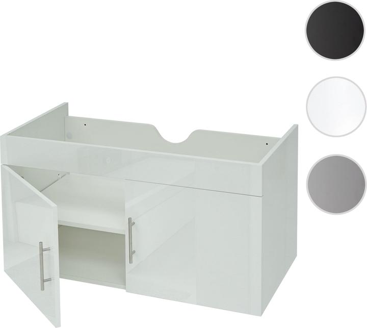 Immagine prodotto Mendler Mobiletto per lavabo, mobile base per lavabo Mobili da bagno, bianco lucido 90 cm