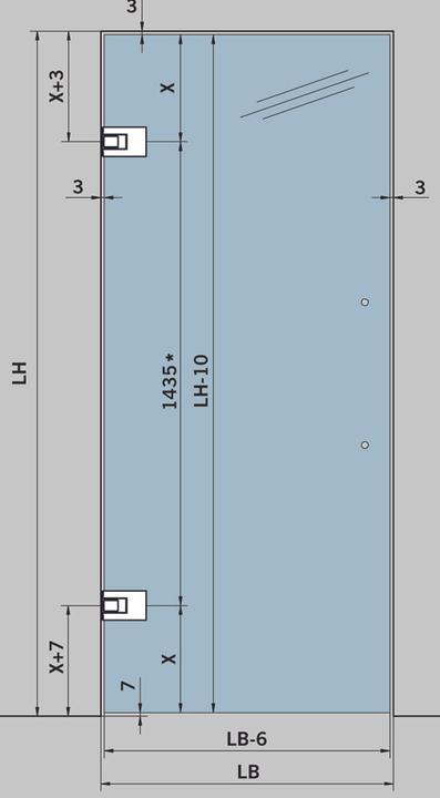 Actual product image Dormakaba Swing door hinges TENSOR