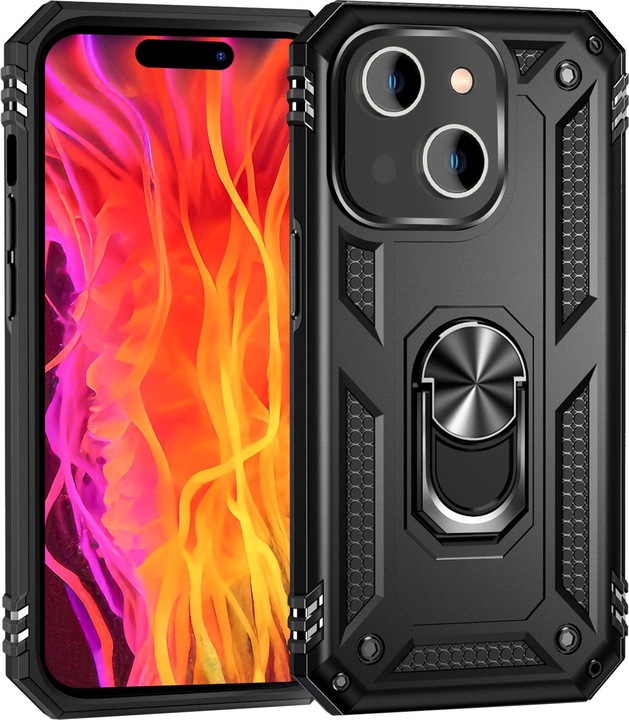 Immagine prodotto Nalia Coperchio ad anello antiurto in stile militare (Apple iPhone 15)