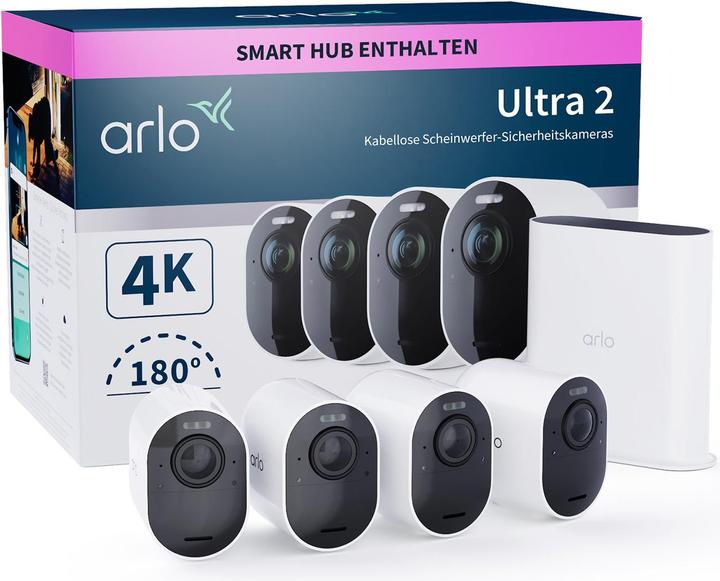 Produktbild Arlo Ultra 2 VMS5440-200EUS 4er-Set (3840 x 2160 Pixels)