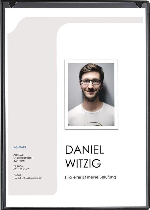 Produktbild Kolma Präsentationsmappe Vario A4 Klemmschiene 2-teilig anthrazit (A4, 1x)