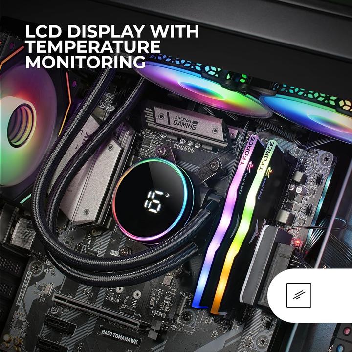 Produktbild Mars Gaming Kit Watercooling Aio Ml-Lcd RGB - 240mm (Noir)