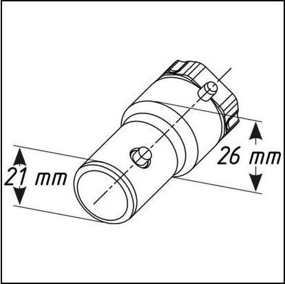 Produktbild HAZET Aufsteck-Ringschlüssel 6630A-41 ∙ Rundaufnahme ⌀ 21 / 26 mm ∙ Aussen Doppel-Sechskant Profil ∙…