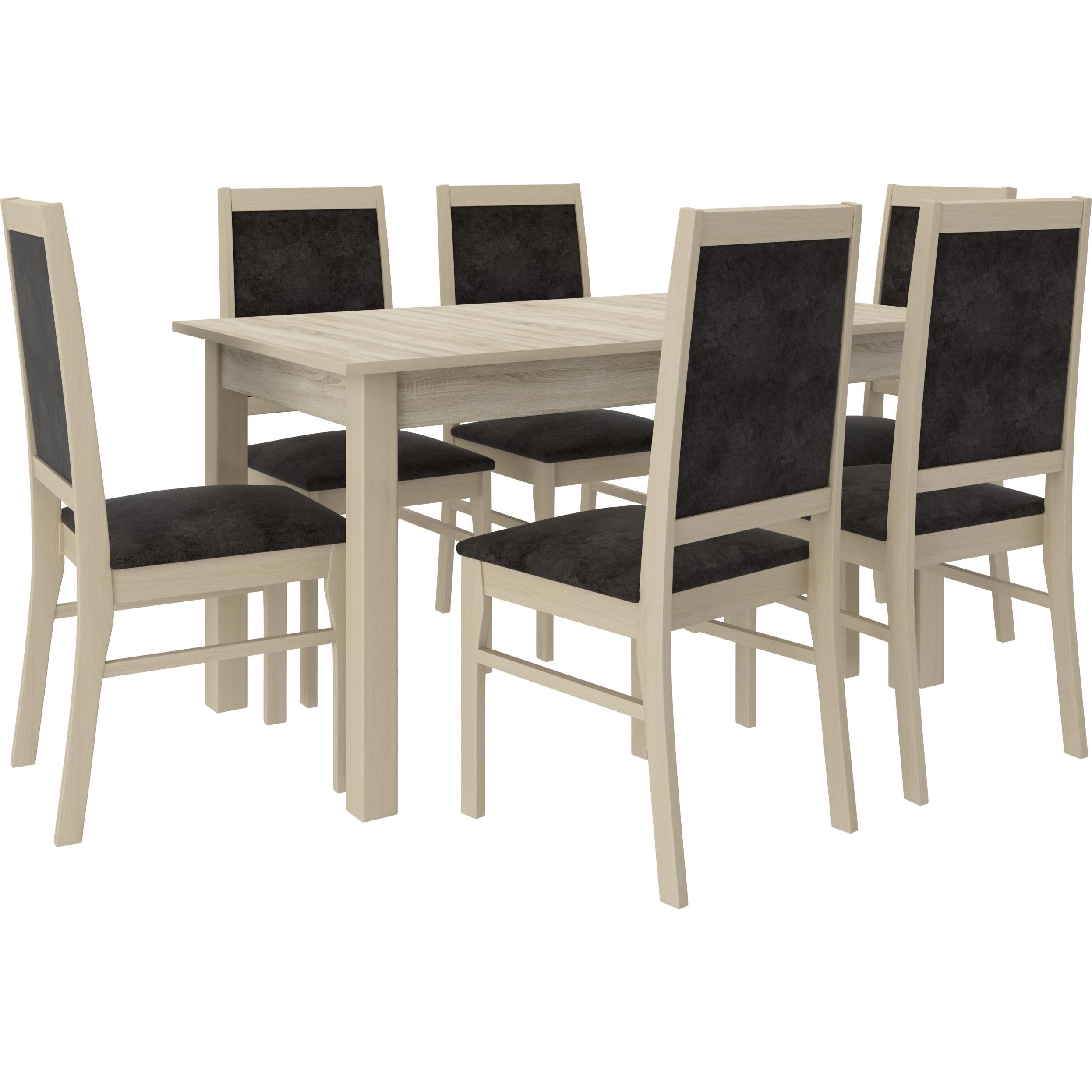 Thumbnail - ADRK Furniture, Esstisch, Tisch- und Stuhlset RODOS 25 (140 x 80 x 75 cm)