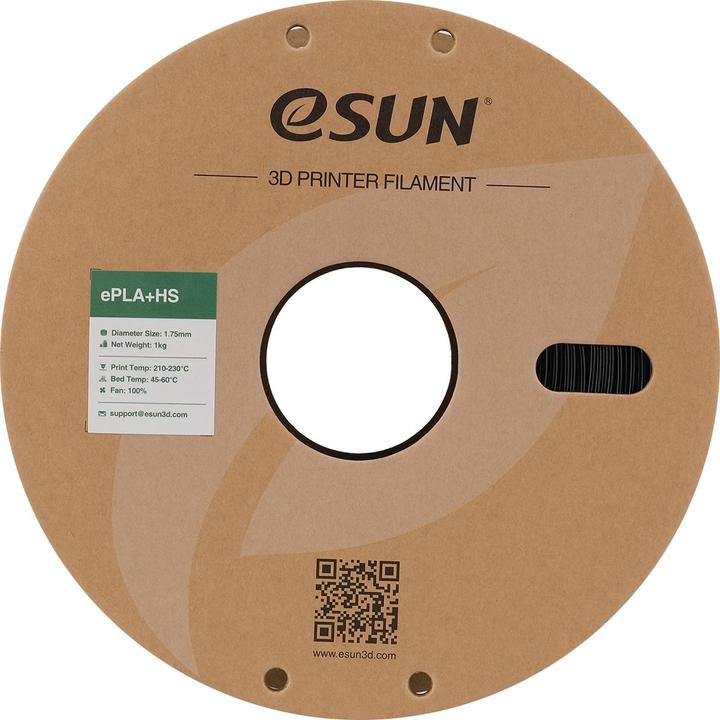 Produktbild eSUN Epla+Hs (PLA+, 1.75 mm, 1000 g, Schwarz)