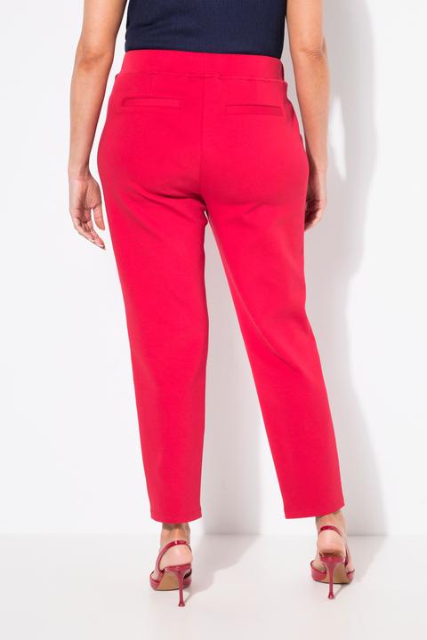 Produktbild Ulla Popken Hose, Punto di Roma, konisches Bein, Biese, Elastikbund (60)