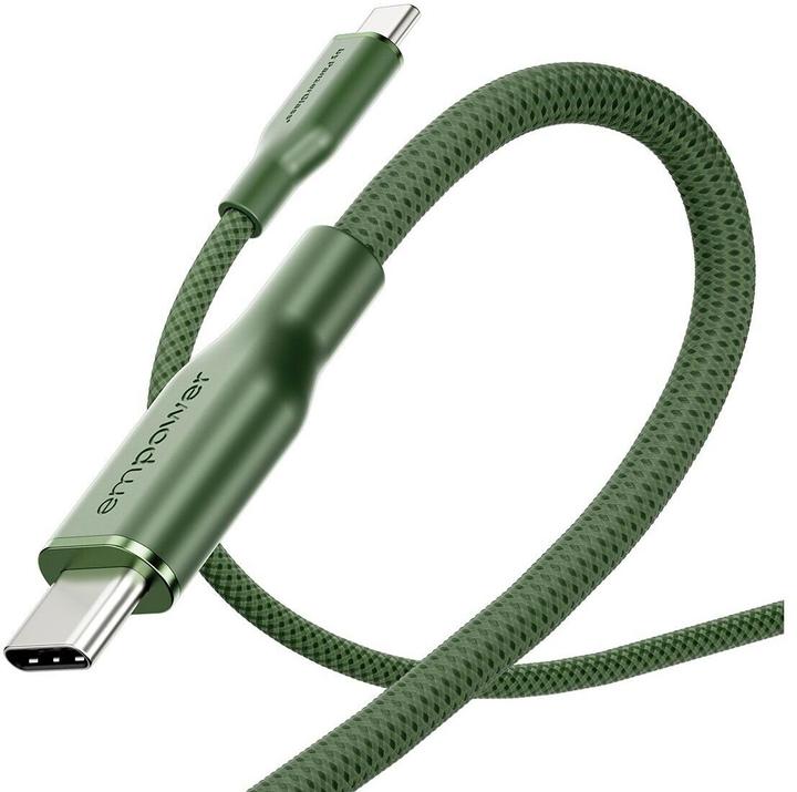 Actual product image PanzerGlass empower™ by ® Racing 60W USB-C to USB-C Cable | USB 2.0 | 2M | Sage (2 m, USB 2.0, 60 W)