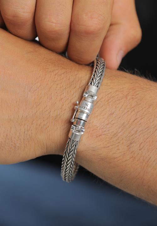 Immagine prodotto Kuzzoi Bracciale di base, attorcigliato (19 cm, Argento 925)