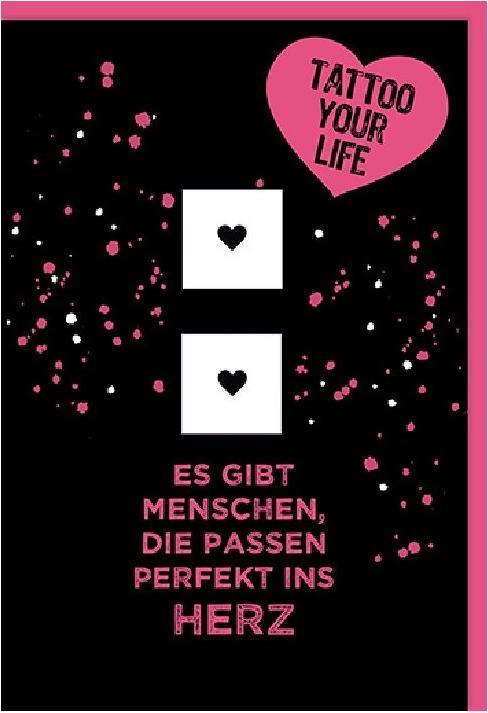 Produktbild Braun + Company Tattoo Karte Tiny Heart