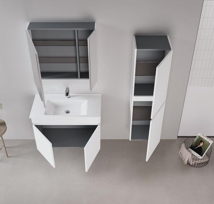 Produktbild Homitis Tivoli 85 Bathroom Cabinet With Sink & Mirror Set (2 Pieces)
