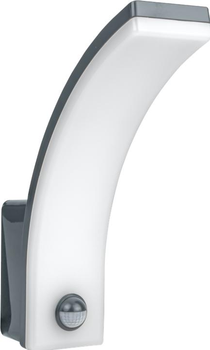 Tracon Wandleuchte, geschwungene Form, Anthrazit (2300 lm, IP65)