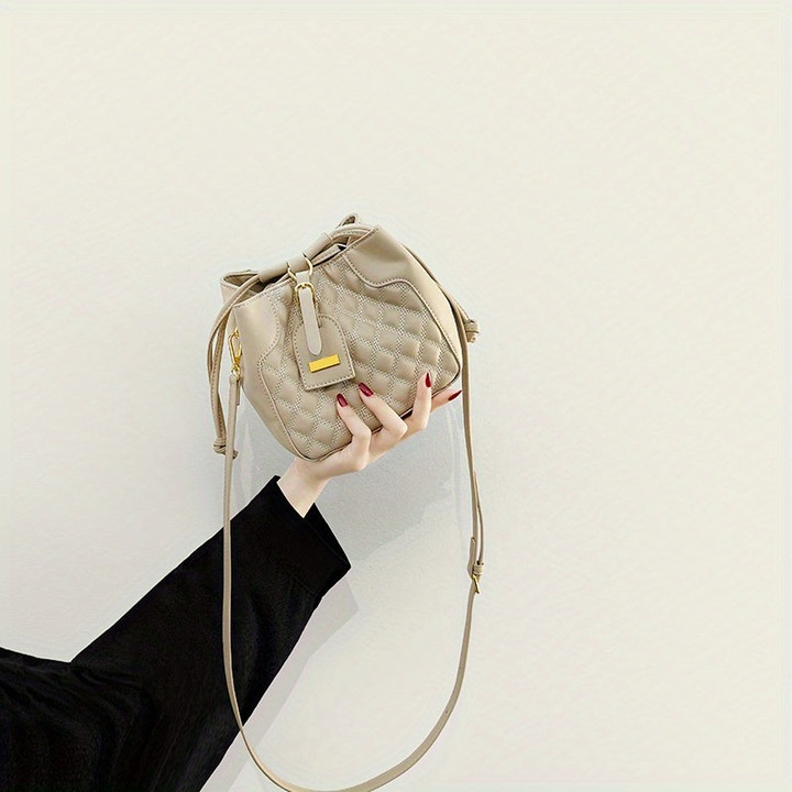 Only-Bags.Store Schicke Mini Crossbody Bucket Bag - Kollektion Frühjahr/Sommer 2024, luxuriöse Textur