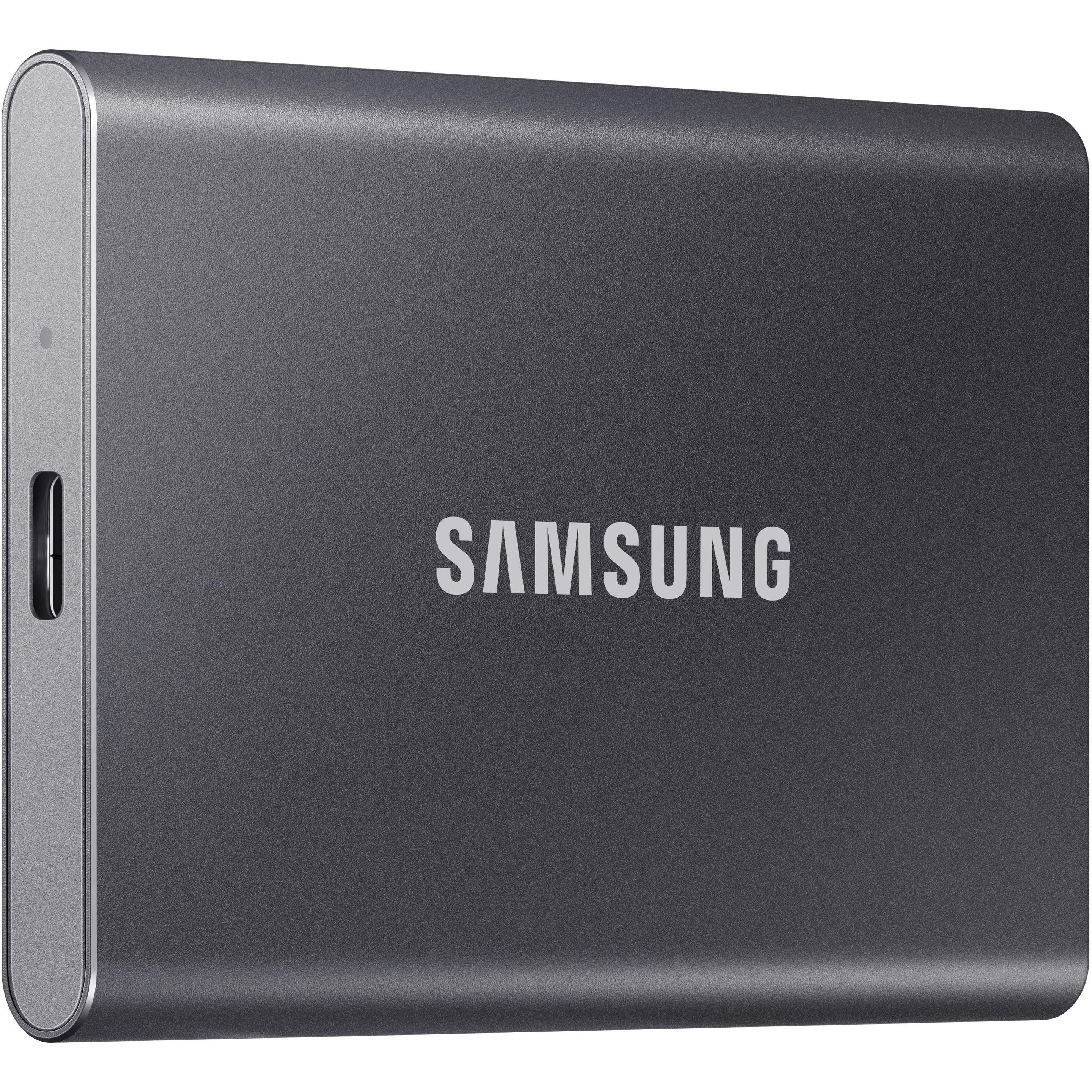 Thumbnail - Samsung Portable T7 Titan Grey (500 GB), Externe SSD, Grau