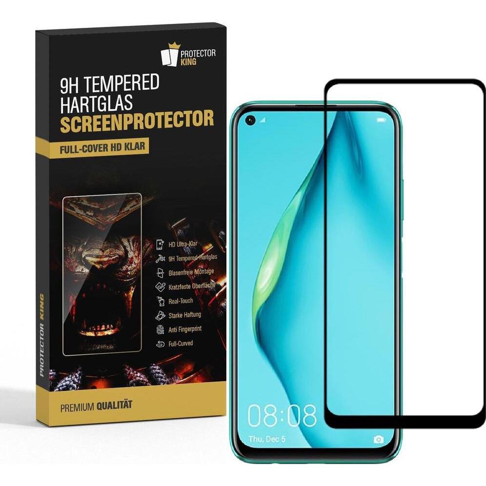 Thumbnail - Protectorking 1x echtes Tempered 9H Panzerhartglas 3D KLAR (1 Stück, Huawei P40 Lite), Smartphone Schutzfolie