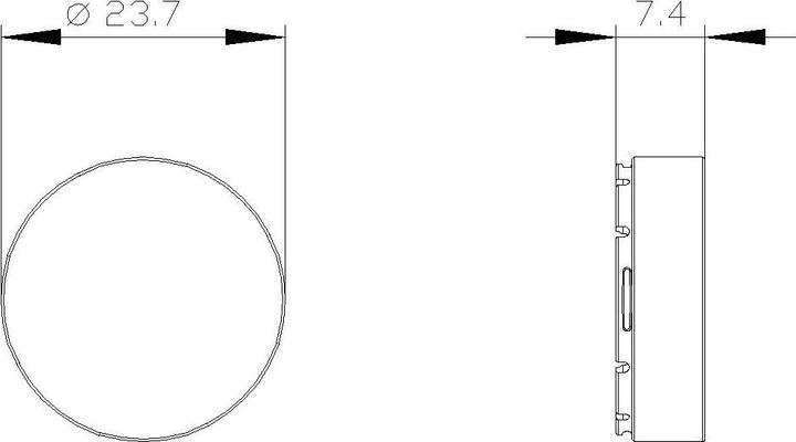 Produktbild Siemens Kalotte/Linse Ř23,7mm ge rnd hoch 3SU1900-0FS30-0AA0