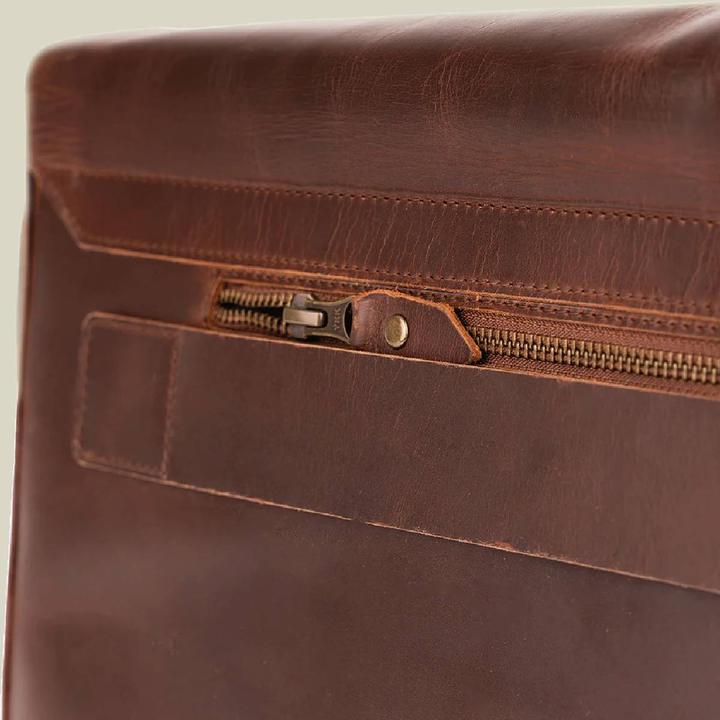 Produktbild Buckle & Seam Leder Messenger Bag Times Braun/Blau