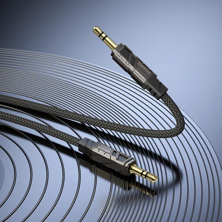 Immagine prodotto Borofone Kabel AUX BL22 Dignity - Klinke 3,5mm auf Klinke 3,5mm - 1 Meter schwarz (1 m, Connettore da 3,5 mm (AUX), Cavo senza spina)