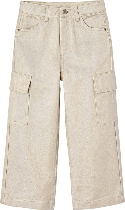 Actual product image Vertbaudet Weite Mädchen Cargohose mit Glanzeffekt (98)