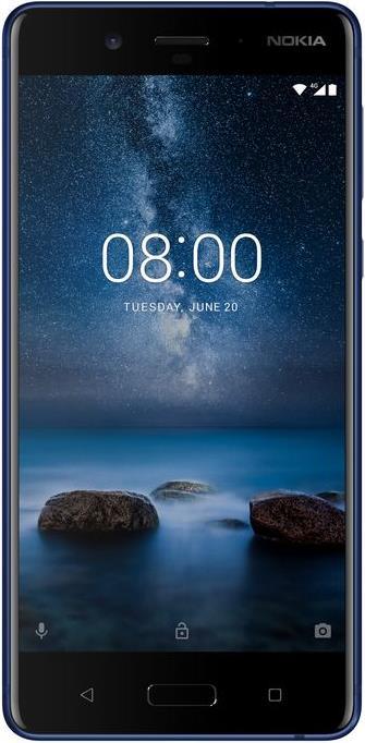 Produktbild Nokia 8 (64 GB, Tempered Blue, 5.30", Hybrid Dual SIM, 13 Mpx, 4G)
