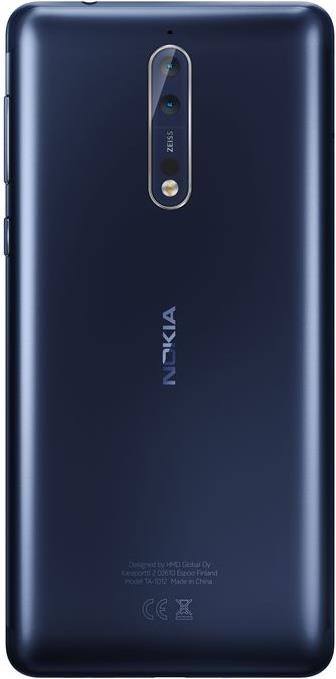 Produktbild Nokia 8 (64 GB, Tempered Blue, 5.30", Single SIM, 13 Mpx, 4G)