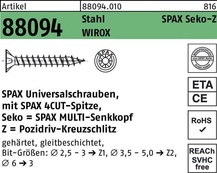 Produktbild Spax Spanplattenschrauben (500 Schrauben pro Stück)