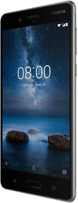Nokia 8 (64 GB, Stainless Steel, 5.30", Hybrid Dual SIM, 13 Mpx, 4G)