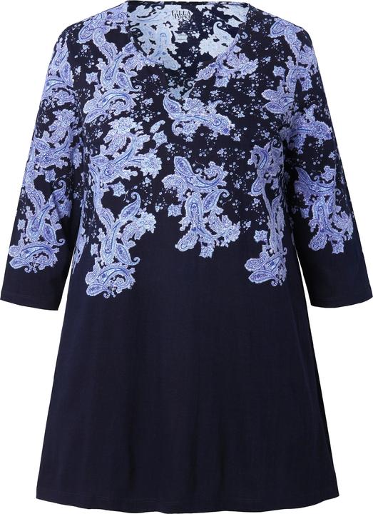 Produktbild Ulla Popken Longshirt, bedruckt, A-Linie, Tunika-Ausschnitt, 3/4-Arm (68)