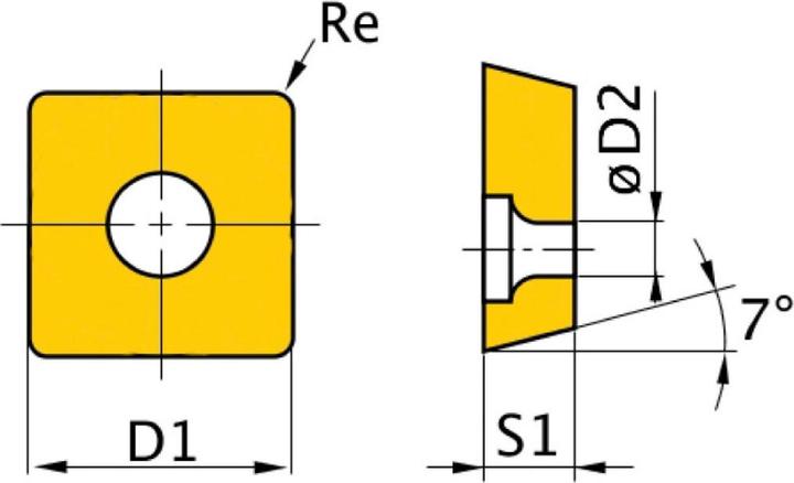 Actual product image Optimum Carbide replacement inserts ISO SCMT060204