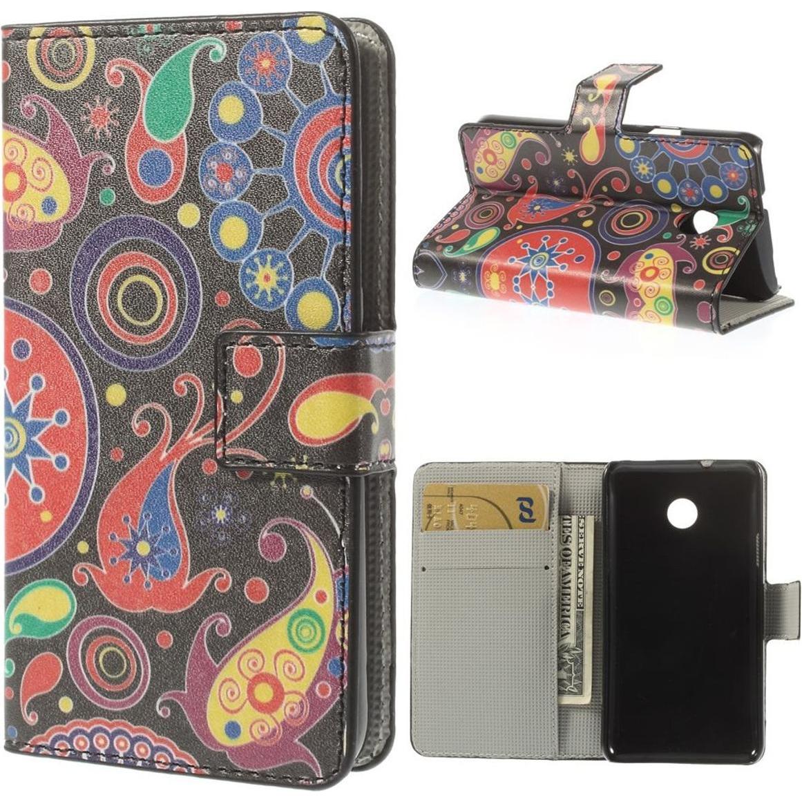 Thumbnail - König Design Schutzhülle Handytasche (Flip Quer) für Handy Huawei Ascend Y330 Abstrakter Farbflash (Huawei Ascend Y330),...