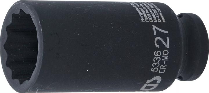 Image du produit BGS Douille à choc, douze pans 12,5 mm (1/2") 27 mm (27 mm)