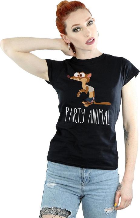 Actual product image Disney Womens/Ladies Zootropolis Party Animal Cotton T-Shirt (S)