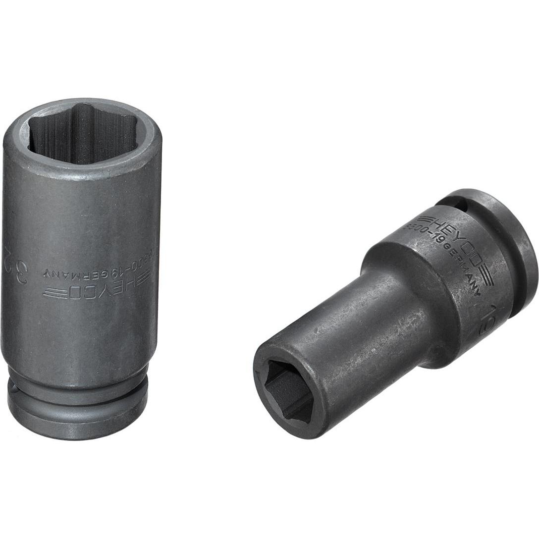 HEYCO, Steckschlüssel + Stecknuss, Impact-Steckschlüssel-Einsätze, extra lang 38 mm (38 mm)