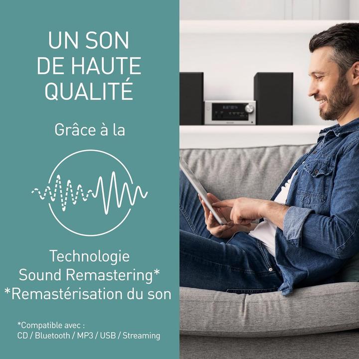 Productafbeelding Panasonic MICROSYSTEEM DAB+ SCPM702EGS (Bluetooth, CD Speler, 2x 40 W)