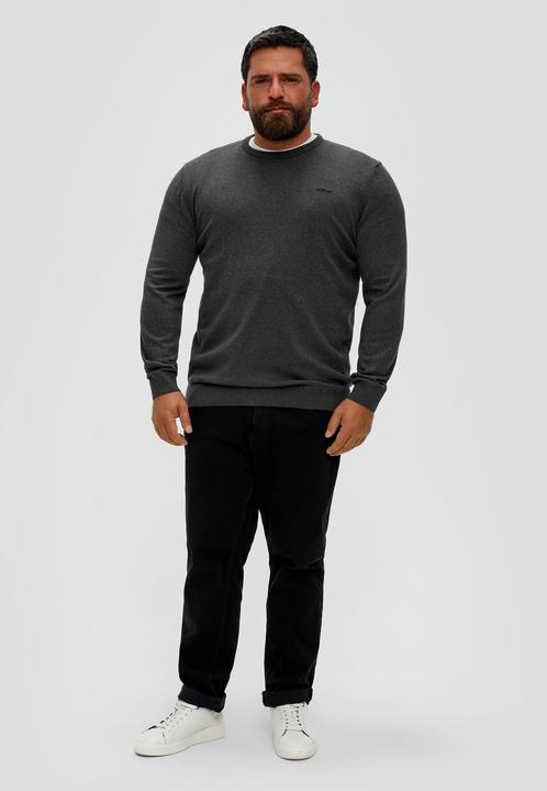 Immagine prodotto S.Oliver Strickpullover Strickpullover mit Logo-Stickerei (XXL)