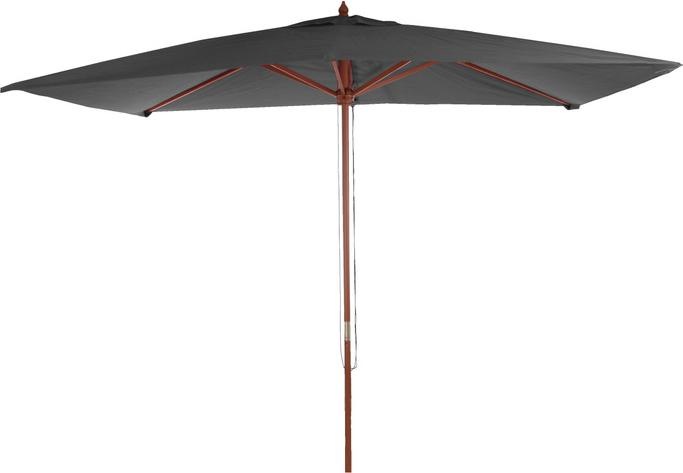 Produktbild Swisshandel24 Sonnenschirm, Gartenschirm Marktschirm, 2x3m Polyester/Holz 6kg - anthrazit (3 m)