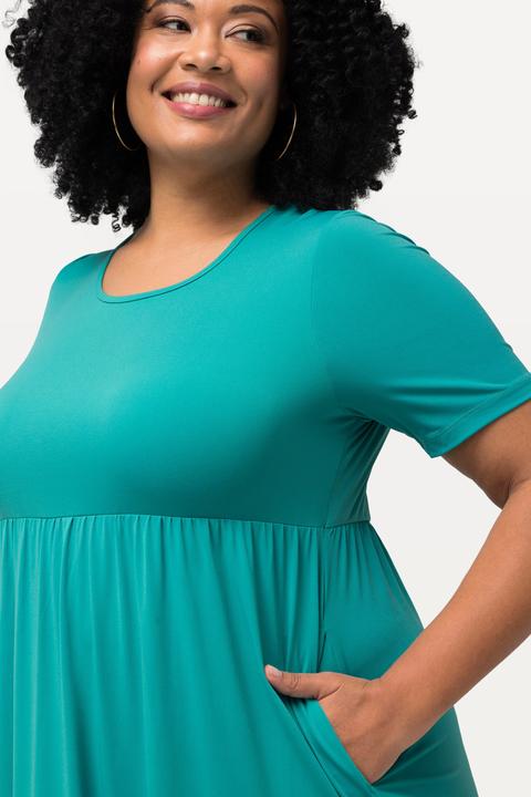 Produktbild Ulla Popken Jerseykleid, Empirenaht, Rundhals, Halbarm, Taschen (68)