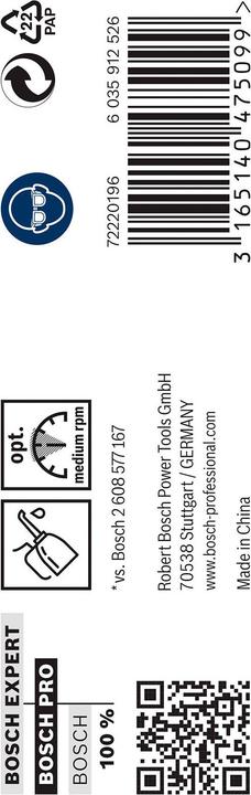 Image du produit Bosch Professional Zubehör Foret hélicoïdal PRO Metal HSS-G, 7,6 x 75 x 117 mm (7,6 mm)