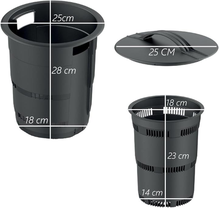 Produktbild Botle 3er-Set Unterirdischer Komposteimer (11 l)
