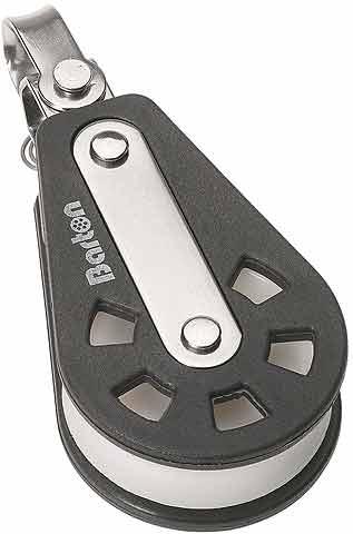 Actual product image Barton Marine Barton single disc block with rotating shackle