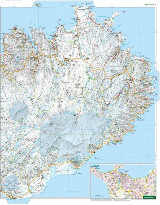 Immagine prodotto Islanda, carta stradale 1:400.000, freytag & berndt, copertina morbida