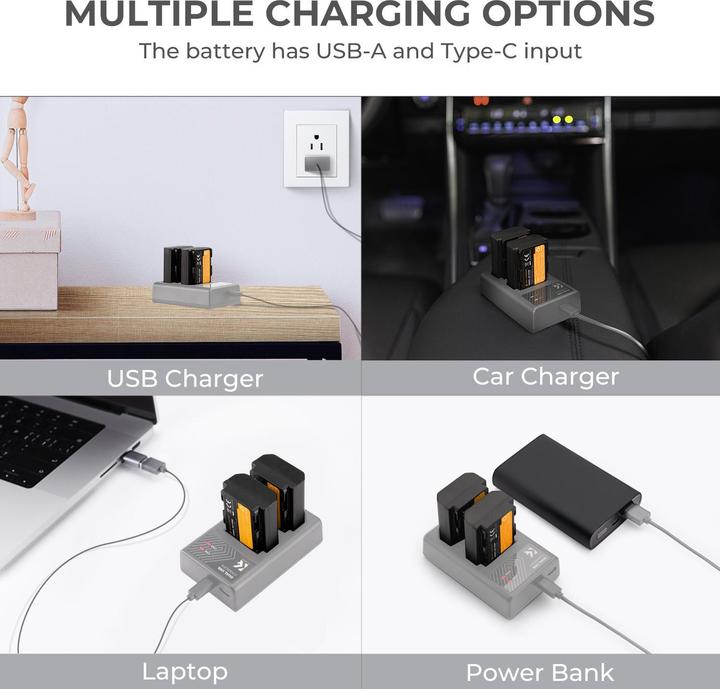 Actual product image K&F Concept NP-FZ100 2280mAh Digital Camera Battery (1 pc), for Sony Camera (Camera battery)