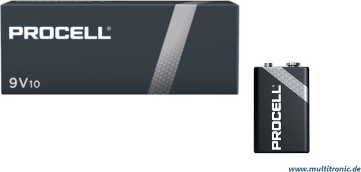 Actual product image Duracell Procell batteries (10 pcs., 9V Block, 673 mAh)