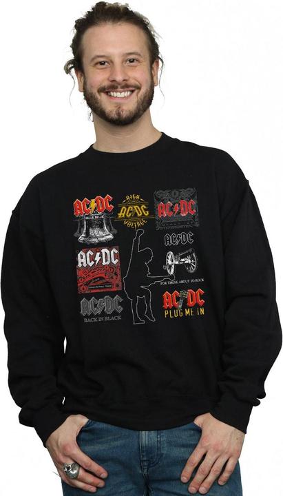 Actual product image AC/DC Mens Art Collection Cotton Sweatshirt (S)