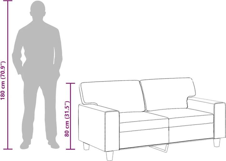 Produktbild vidaXL 2-Sitzer-Sofa (2-Sitzer)