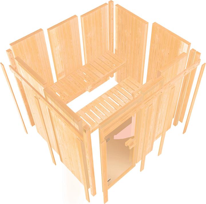 Actual product image Karibu 28 mm sauna door set Svenson