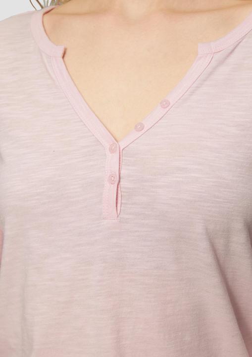 Image du produit S.Oliver T-Shirt Langarmshirt mit Henley-Ausschnitt und Flammgarnstruktur (46)